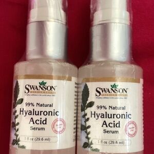 2 bottles of Hyaluronic Acid Serum NO FILLERS 1oz GLASS Paraben Free SEALED